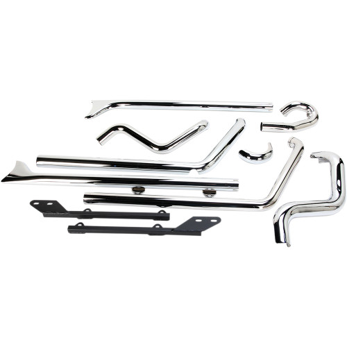 Bassani Xhaust 2005 Harley-Davidson 15th Anniversary Fat Boy FLSTF True Duals Exhaust System with Fishtail Mufflers without Baffles - 36" - 1-7/8" Muffler Image 1